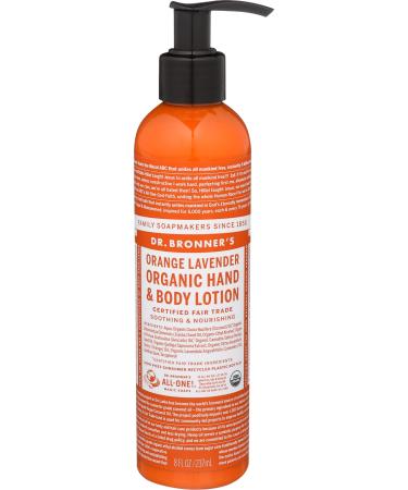 Dr. Bronner's  Lotion Orange Lavender Organic  8 Fl Oz orange lavender 8 Fl Oz (Pack of 1)