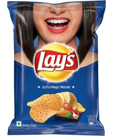 Lay's Indian Magic Masala Chips 0.11lb (52g) (Pack Of 10) - Buy Online on GoSupps.com