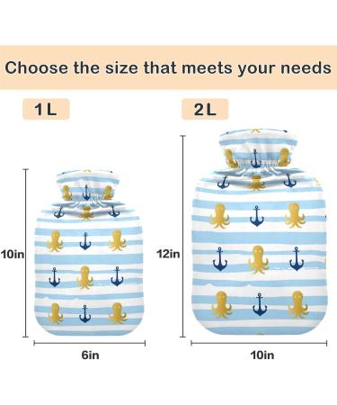 Naanle Ocean Anchor Octopus Hot Water Bottle - 1L Transparent Heat Pad for Bed & Pain Relief | Hand & Feet Warmer - Buy Online on GoSupps.com