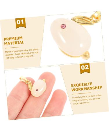 Zerodeko 10 pcs jade rabbit pendant charm bracelet handmade bracelets woven bracelet bunny costume Charms bracelet pendant Necklace Charm DIY Bracelet Charms DIY Keychains Charms Model 2.2X1.5cmx4pcs As Shownx4pcs - Buy Online on GoSupps.com