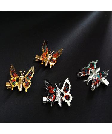 Kavya Vintage Butterfly Hair Clips for Women | Multi-Colored Metal Hair Accessories for Girls - Buy Online on GoSupps.com