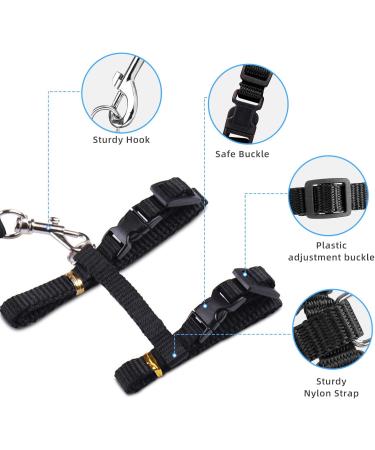 Adjustable Cat Harness and Leash Set - 2 Pieces of Nylon Vest with Safe Outbreak Features Ideal for Small Cats and Rabbits - Includes Pet Dishes - Buy Online on GoSupps.com