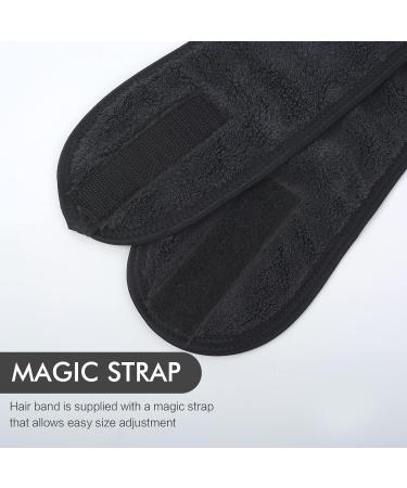 KinHwa 3 Pack Spa Facial Headband Makeup Hair Band Women Skincare Adjustable Microfibre Headband for Washing Face Sports Yoga Black Black 3 Count (Pack of 1) - Buy Online on GoSupps.com