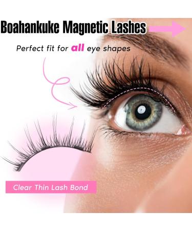 Boahankuke Magnetic Eyelashes Natural Look Manga Magnetic Eyelashes with Applicator Spiky Reusable Magnetic Eyelashes No Glue or Liner Needed Magnetic Lashes Light Weight Manga magnetic lashes - Buy Online on GoSupps.com