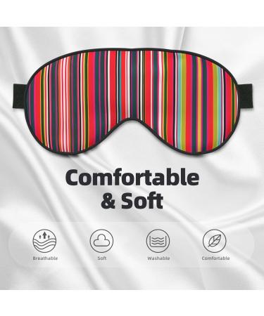 Buy Colorful Stripes Print Double-Sided Eye Mask - Soft Light-Blocking for Better Sleep | International Shipping Available - Buy Online on GoSupps.com