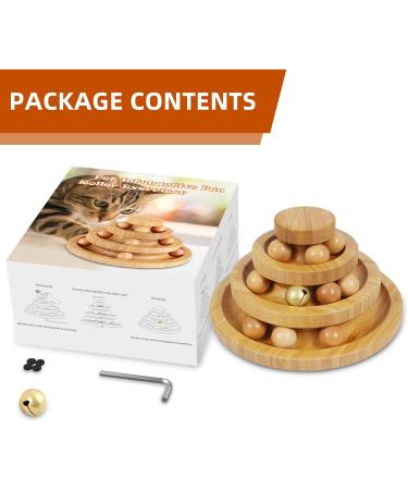 Interactive Cat Ball Track Toy with Removable Balls - 3-Layer Kitty Roller Tower for Mental and Physical Exercise | Fun DIY Circle Track for Kittens - Buy Online on GoSupps.com