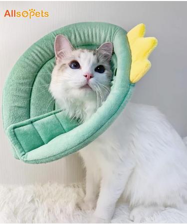 AllSopets Lightweight Cat Protective Collar - Soft Recovery Cone for Cats & Puppies After Surgery - Green - Buy Online on GoSupps.com