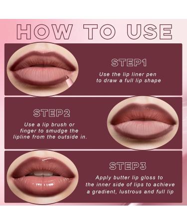  Prreal Set of 2 brown lipsticks and butter gloss matte lip pencil with moisturizing oil long-lasting waterproof smooth and silky 03 - Buy Online on GoSupps.com