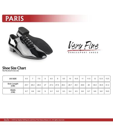 Men's Salsa Latin Tango Ballroom Waltz Dance Shoes - Size 8.5 Standard Black Patent - Buy Online on GoSupps.com