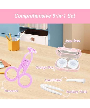 Eye Opener Pink Contact Lens Tweezers Kit - Easy Insertion/Removal Applicator with Case & Travel Tool - Buy Online on GoSupps.com