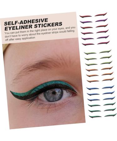 Beavorty 18 Pairs Anti Sweat Eyeliner Green Eyeshadow Instant Eyeliner Stickers Women Eyeliner Decal Man Prom - Buy Online on GoSupps.com