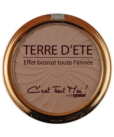 Sun powder make-up compact tan color Yellow 12 gr