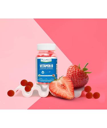 Plant-Based Vitamin B Complex Gummies for Adults - Vegan Formula - Energy, Mood Boost - Non-GMO - 60 Ct - Buy Online on GoSupps.com