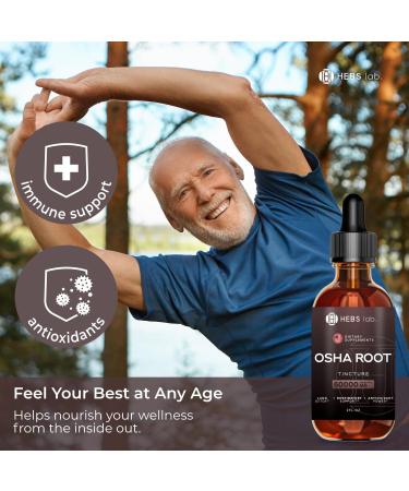 HEBS LAB. OSHA Root Tincture - OSHA Tincture Herb Extract - Immune Support Supplement - Lung Detox for Smokers - Ligusticum Porteri Extract Helps Quit Smoking 2 FL Oz - Made in USA - Buy Online on GoSupps.com