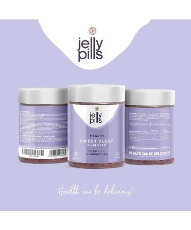 Jelly Pills Sleep Melatonin Gummies - Vegan Sugar-Free High-Dose with Vitamin B6 - 60 Blackberry Flavor Gummies - Natural Sleep Aid Alternative - Buy Online on GoSupps.com