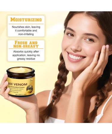 Bee Venom Skin Restoration Cream Professional Bee Venom Cream Reducing The Appearance Of Blemishes Wrinkles And Fine Lines Natural Moisturizer for All Skin Types (2Pcs) - Buy Online on GoSupps.com