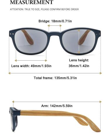 Vevesmundo Sun Reading Glasses with Blue Light Filter | Stylish Wooden Sunglasses for Men & Women | Visual Aid +1.0 to +4.0 Strength - Buy Online on GoSupps.com