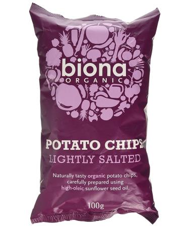 Biona Biona Organic Potato Chips and Sea Salt 100g - Pack of 4