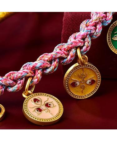 Oralgo's Hand-Woven Tibetan Bracelet - 5-Way God of Wealth Ethnic Lucky Jewelry Accessory - Buy Online on GoSupps.com