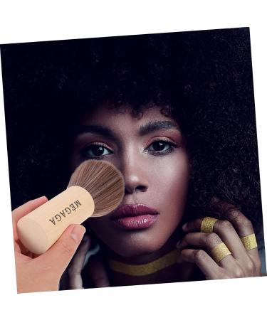 Beaupretty Record Cleaning Brush Short Handle Brush Cheekbone Blusher Face Brush Powder Brush Short Handle Makeup Brush Women Facial Brush Miss Make up Wooden Handle Foundation - Buy Online on GoSupps.com