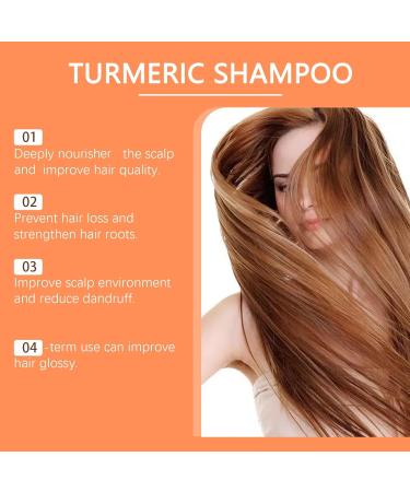  XUSHAOLUN Turmeric shampoo deeply nourishing for scalp and hair strengthens hair structure and improves elasticity adds shine and softens hair and reduces frizz - Buy Online on GoSupps.com