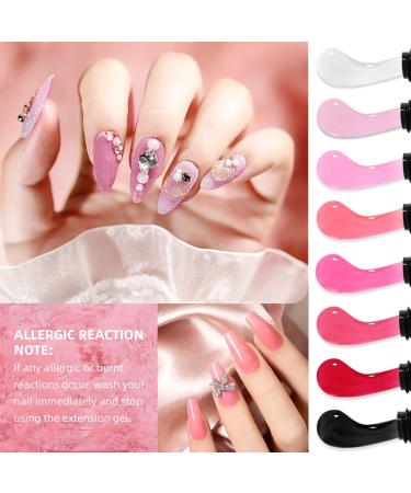 TopDirect Poly Gel Nail Kit - 8 Colors 15ml Poly Gel with Gold & Silver Liner Gel Polish | Builder Gel Nail Kit for Beginners - Includes 100 False Nail Tips and Base Top Coat - Perfect Gift for Women - Buy Online on GoSupps.com