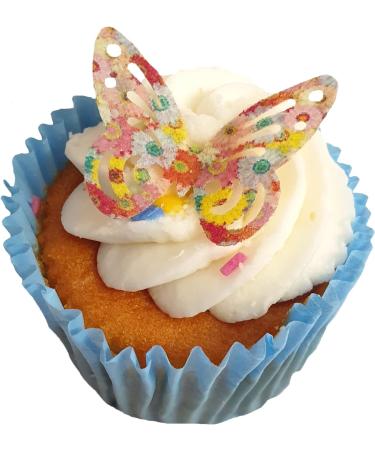 Toppercake Designs by Hannah Edible Butterfly Wafer Cup Cake Topper Decorations Blooming (Pack of 24) - Buy Online on GoSupps.com