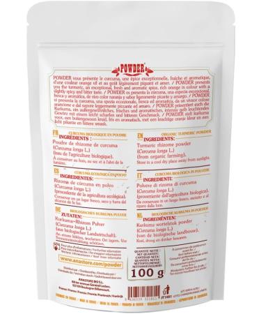 Powder Organic Turmeric Powder 100g - Buy Online on GoSupps.com