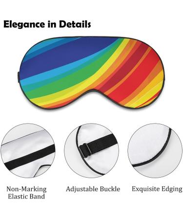 Abstract Rainbow Sleep Mask Eye Cover | Adjustable Strap for Men and Women - Perfect for Sleeping, Blocking Light, and Traveling - Buy Online on GoSupps.com