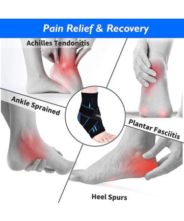 U-pick Relief Ankle Brace for Plantar Fasciitis & Heel Spur - Compression Sleeve for Achilles Tendonitis - Sports Brace for Basketball, Volleyball & Running - Black - Buy Online on GoSupps.com