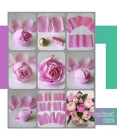12 Rolls 8ft Crepe Paper Sheets & Floral Arrangement Kit - Flower Making Supplies in Elegant Colors - Buy Online on GoSupps.com