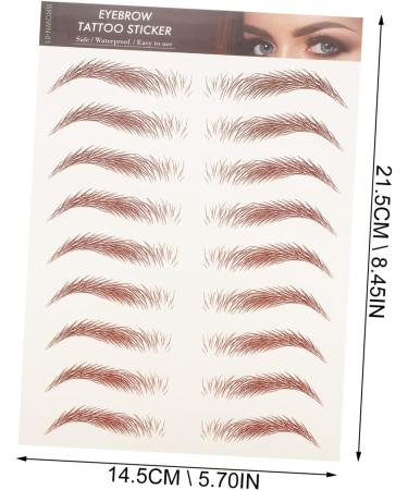 FOMIYES 16 Pcs Imitation Eco Eyebrow Sticker Stickers Waterproof Makeup Water Transfer Eyebrow Sticker Hair 1 count (Pack of 1) Assorted Colorx2pcs - Buy Online on GoSupps.com