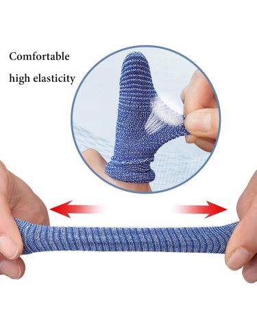 YSFVNP 30 Pcs Blue Tubular Finger Bandage | Sweatproof Fabric Sports Gear | Finger Tube Protective Gloves for Injury Recovery - Buy Online on GoSupps.com