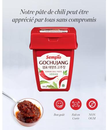 Sempio (500g/1.1lbs) - P te de piment cor enne douce savoureuse et pic e. Sauce au poivre rouge pour Tteokbokki cuisine cor enne. V g talien Poivre 500 g - Buy Online on GoSupps.com