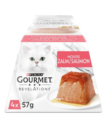 GOURMET Revelations Muslin Salmon 4 x 57 g meal portions for adult cats 6 pieces 228 g (pack of 6)