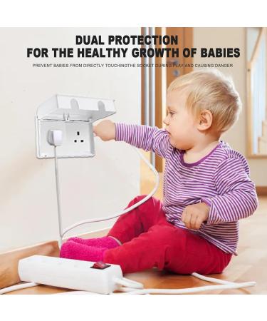 1 PC Childproof Plug Socket Covers UK Waterproof Avoid Baby Touching The Power Easy to Install and Use Socket Covers for Sockets and Switches Switch Protector Cover for Home Kitchen (Double White) - Buy Online on GoSupps.com
