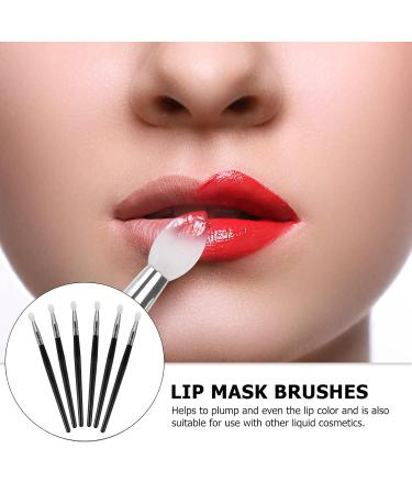 FRCOLOR 6pcs Silicone Lip Mask & Eyeshadow Brushes - Perfect Lipstick Applicator & Makeup Brushes for Women - Black 14.5x0.5cm - Buy Online on GoSupps.com