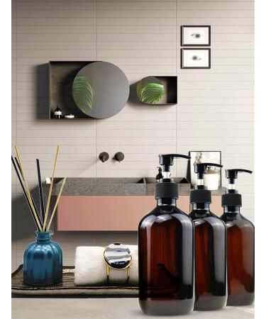 Empty Plastic Bottles with Pump Dispenser and 6pcs Labels Included Refillable Travel Containers for Hand sanitizer Shampoo Lotion etc - BPA/Paraben Free 500ml/16.9oz (4 Pack)  - Buy Online on GoSupps.com