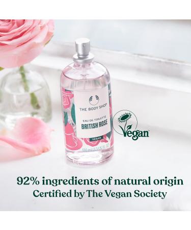 The Body Shop British Rose Eau De Toilette Fresh Dewy Fragrance Vegan 3.3 oz - Buy Online on GoSupps.com
