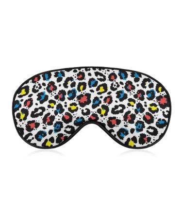 Leopard Skin Pattern Sleep Mask for Women Adjustable Sleeping Eye Shades Cover with Elastic Strap