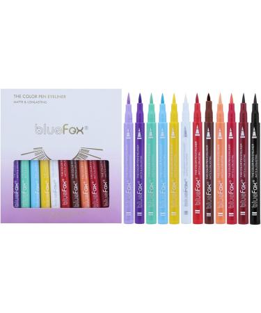Colored Liquid Eyeliner Set - Rainbow Liquid Eyeliner Matte - Smudge Proof Waterproof Neon Eyeliner Pencil Set 12 Colors Pigmented Eye Liner for Face and Body Paint Pochy - Buy Online on GoSupps.com