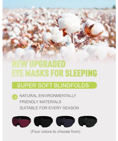 2 Pack MrsJeggy Upgraded 3D Contoured Blackout Eye Mask for Sleeping - Soft Eye Covers with Adjustable Strap for Travel, Nap, Insomnia - Men's Eye Sleeping Mask with Nose Wing - 100% Blackness - Buy Online on GoSupps.com