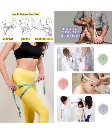 3 Pack Small Retractable Measuring Tape for Body Measurements - 60-Inch Flexible Fabric Tape Measure - Tailor Fashion Macaron 3 Color Set - Buy Online on GoSupps.com
