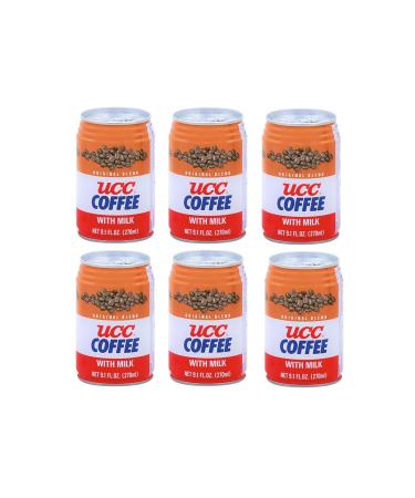UCC Coffee with Milk Original Blend 270mL 6 Pack Original 9.1 Fl Oz (Pack of 6)