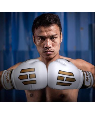 Hawk Sports Boxing Gloves - White 16 oz | Foam Padding for Power Punches | Men and Women - Buy Online on GoSupps.com