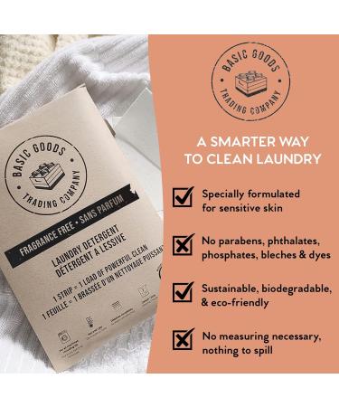 Eco-Friendly Biodegradable Laundry Detergent Sheets - Hypoallergenic & Plastic-Free for 120 Small Loads - Buy Online on GoSupps.com