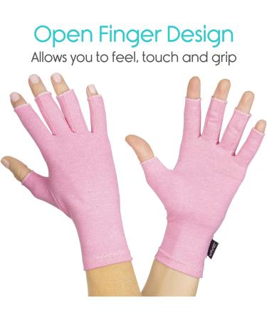 Vive Pink Arthritis Hand Compression Gloves Small - Pack of 2 | Effective Pain Relief & Support - Buy Online on GoSupps.com