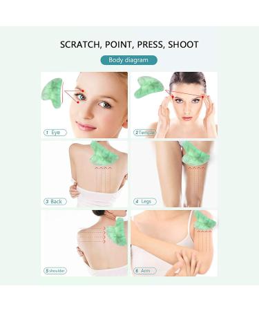 Gua Sha Facial Tools- Beauty Skin Care Face Roller Massager Muscle Relaxing Relieve Wrinkles Skin Care Tools for Face Body Eyes Neck Skin Tightening Routine(A) - Buy Online on GoSupps.com