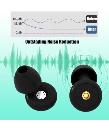 Noise Cancelling Ear Plugs for Sleeping - Soft Silicone Reusable Hearing Protection - 35dB Noise Reduction for Concerts Swimming Work - 1 Pair (Black - Buy Online on GoSupps.com