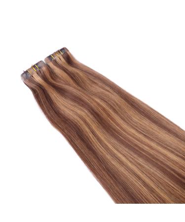 Buy #6/27 Tape-In Hair Extensions - 40cm 100% Remy Real Hair 50 Bricks | Durable Adhesive for Seamless Application - Buy Online on GoSupps.com